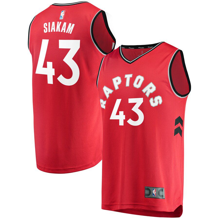 Men Toronto Raptors #43 Pascal Siakam Fanatics Branded Red Fast Break Player NBA Jersey